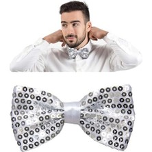 GK7 Store Gümüş Payetli Pullu Papyon