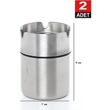Nishev Paslanmaz Oto Küllük Dekoratif Küllük Metal Küllük Kokusuz Küllük 2 Adet