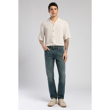 Lee Cooper Jagger Erkek Slım Straıght Dar Kesim Normal Bel Düz Paça Jean Pantolon Yeşil