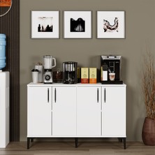 Kalender Dekor Alanur Kapaklı Dolap, Çok Amaçlı Dolap, Mutfak Dolabı, Konsol, Kahve Köşesi ALN01