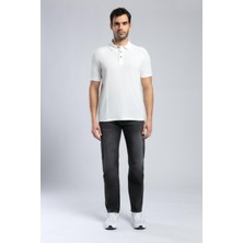 Lee Cooper Ricky Erkek Hıgh Rıse Straıght Rahat Kesim Yüksek Bel Düz Paça Jean Pantolon Antrasit