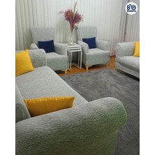 Baqdo Jakarlı Çubuk, Düz Desen 3+3+1+1 Lastikli Koltuk ,kanepe ,çekyat Örtüsü ,kılıfı Esnekli 3311 Takımı