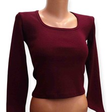 Zeynep Öykü Style Kadın Kare Yaka Fitilli Kaskorse Örme Body Bluz