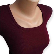 Zeynep Öykü Style Kadın Kare Yaka Fitilli Kaskorse Örme Body Bluz