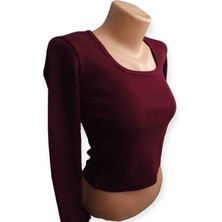 Zeynep Öykü Style Kadın Kare Yaka Fitilli Kaskorse Örme Body Bluz