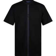 Hatemoğlu Siyah Regular Fit Bisiklet Yaka Pamuklu Basic Tişört