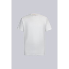 Beyaz Regular Fit Bisiklet Yaka Basic Tişört