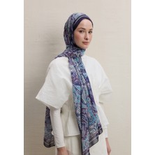 Fresh Dark Bohemy Desen Ipek Krep Şal Lavanta