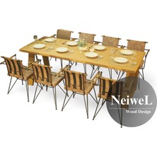 Neiwel Aries Doğal Ahşap Yemek MASASI-70-100