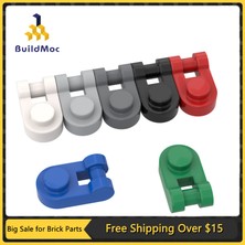 Black-26 10 Adet Moc Uyumlu Parçacıklar 26047 Plaka Yuvarlak 1x1 Bar Kolu ile Yan Yapı Taşı Parçası Eğitici Teknoloji Oyuncak (Yurt Dışından)