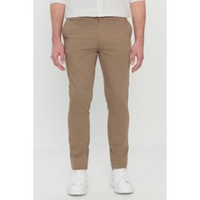 Pamuklu Slim Fit Dar Kesim Armürlü Yan Cepli Esnek Casual Pantolon