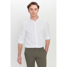 Altınyıldız Classics Slim Fit Düğmeli Yaka Beyaz Erkek Gömlek ACE020252165_BYZ