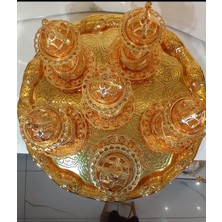 Saray Ottoman Gruplar 6'lı Çay Seti Sarı