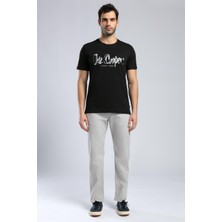 Lee Cooper Drawinglogo Erkek %100 Pamuk O Yaka T-Shirt Siyah