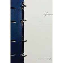 Victoria's Journals Ringo Vegan Deri Mekanizmalı Içi Değişebilen Defter A5 192 Sayfa 100 gr Çizgili Mavi