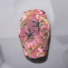 Kısa Koyu Pembe Desenli Şifon Pareo