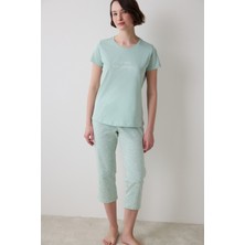 Penti Pamuklu Extraordinaire Kapri Açık Yeşil Pijama Takımı