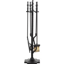 Classıc Black Şömine Aksesuar Seti 80CM