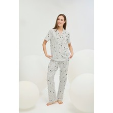 16322 Kadın Düğmeli Pijama Takım