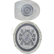 Dijital Baskılı 3 Parça Kayma Tabanlı Banyo Paspas Takımı