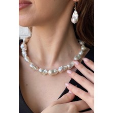 Birinci 14  Ayar Altın 22 mm Barok İnci Kolye