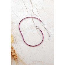 Sümer Telkari Su Yolu İnce Rodyumlu Gümüş Bileklik 4801