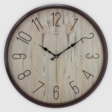 Galaxy Premium Serisi Sessiz Akar Latin Rakamlı Ahşap Görünümlü Modern 50  cm  Duvar Saati