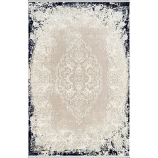 Pierre Cardin Pier Zen HG01A Krem Lacivert Viskon Akrilik Yumuşak Leke Tutmaz Silinebilir Halı