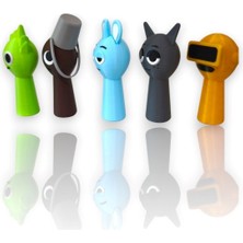 LOY3D Sprunki Effects Karekterleri Kaliteli Baskı 7 cm Set 5 Adet Figür Lime, Brud, Sky, Gray, Garnold