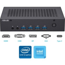 Asus N100 16GB 128 GB M.2 SSD PN43-BBN100MD Atl6 Fdos Mini Masaüstü Bilgisayar