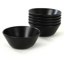 Keramika Mat Siyah Hitit Çorba Kasesi 14 Cm 6 Adet