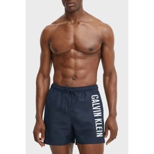 Calvin Klein Logo Baskılı Regular Fit Lastikli Bel Mayo Short KM0KM01092CEF Erkek Mayo Short KM0KM01092 Cef