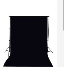 Akdeniz 2X3M Siyah Fon Perde+Stand