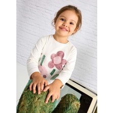 Mayoral Kız Çocuk Tshirt - Mayoral - Krem - 4 Yaş - 3017-KREM-4 Yaş