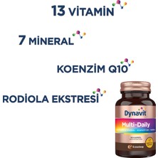 Dynavit Multi-Daily 30 Kapsül - Koenzim Q10, Rhodiola Ekstresi, Multivitamin ve Multimineral