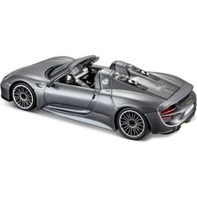 Burago 1:24 Porsche 918 Spyder Model Araba Gri 1/24 Ölçekli Model
