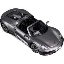 Burago 1:24 Porsche 918 Spyder Model Araba Gri 1/24 Ölçekli Model