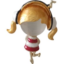 Sibelya Aksesuar Müzik Dinleyen Sevimli Kız Broş