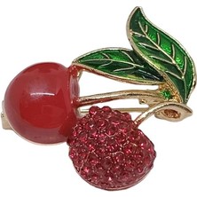 Sibelya Aksesuar Trend '' Kiraz '' Figürlü Broş