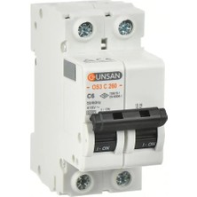 Günsan Elektrik Valta  Otomatik Sig. 2P 6kA C Tip 20A