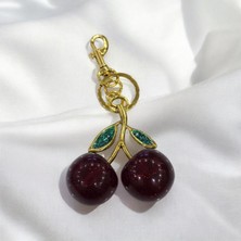 Işıltılı Metal Kiraz Çanta Charm(Cherry Bag Charm)