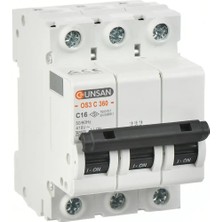 Günsan Elektrik Günsan Valta  Otomatik Sig. 3P 6kA C Tip 2A