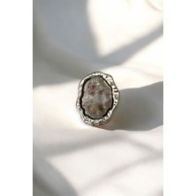 Trend Aksesuar Metal Mineli Asimetrik Form Broş