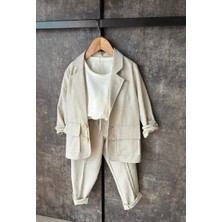 Songül Berik Genç Doğal Keten Takım Elbise (Organik )