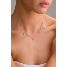 Begi Silver 925 Ayar Gümüş Sıralı Kalp Kolye