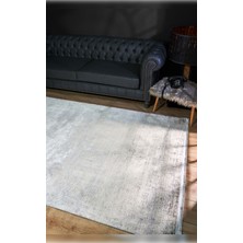 Apex Halı Riena 1161 Gri Yumuşak Dokulu Yıkanabilir Ince Kadife Dokuma Taban Saten Bambu Halı