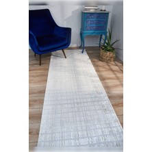 Apex Halı Riena 1152 Krem Yumuşak Dokulu Yıkanabilir Ince Kadife Dokuma Taban Saten Bambu Halı