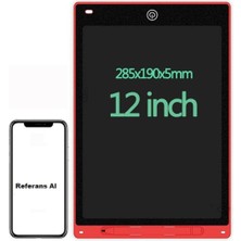 12" Renkli Dijital Yazı Tahtası 12 Inc Grafik Tablet Dijital Not Tahtası Yaz-Sil Dijital Not Tahtası