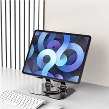 Farway Masa Üstü Metal Tablet ve Telefon Tutucu Stand 2 Kademeli 360 Derece Döndürülebilir