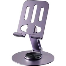 Yüksek Kaliteli Metal Katlanabilir 360 Dönebilen Ayarlanabilr Telefon Tutucu Masa Üstü Tablet Standı